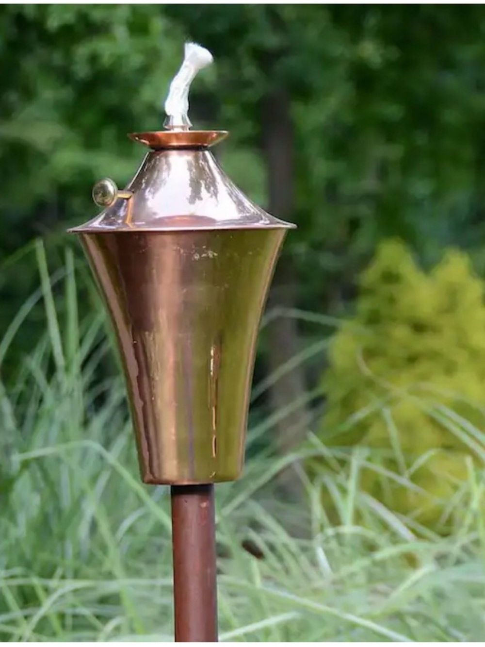 Kona Copper Torch Tiki Lamp - Polished Copper Finish